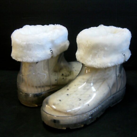 new UGG Clear Rain Boots removable lining sock Branded Platform Drizlita 6S3 - Picture 11 of 16